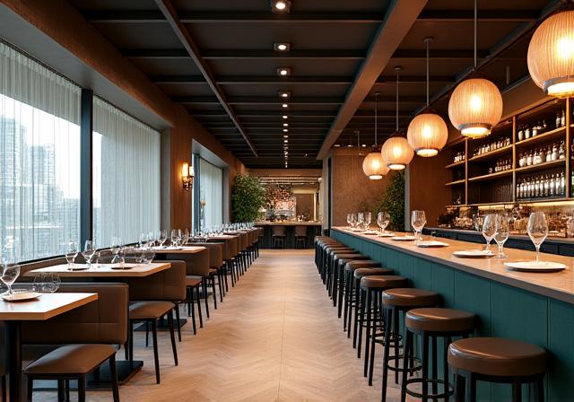 Diseño moderno de restaurante